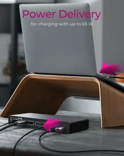 ICY BOX IB-DK2245AC USB 3.2 Gen 1 Type-C Dockingstation Zwart