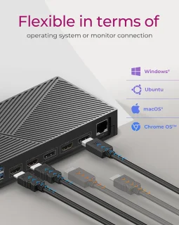 ICY BOX IB-DK2246AC Universeel USB-C dockingstation