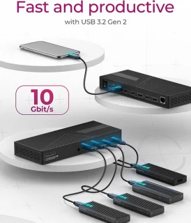 ICY BOX IB-DK2246AC Universeel USB-C dockingstation