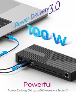 ICY BOX IB-DK2246AC Universeel USB-C dockingstation