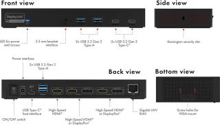 ICY BOX IB-DK2246AC Universeel USB-C dockingstation