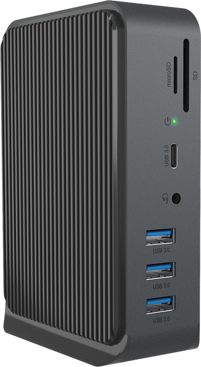 ICY BOX IB-DK2261AC USB 3.2 Gen 1 Type-C Dockingstation Antraciet