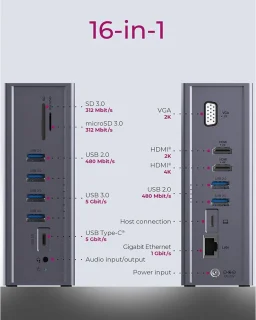 ICY BOX IB-DK2262AC USB-C Dockingstation Universeel