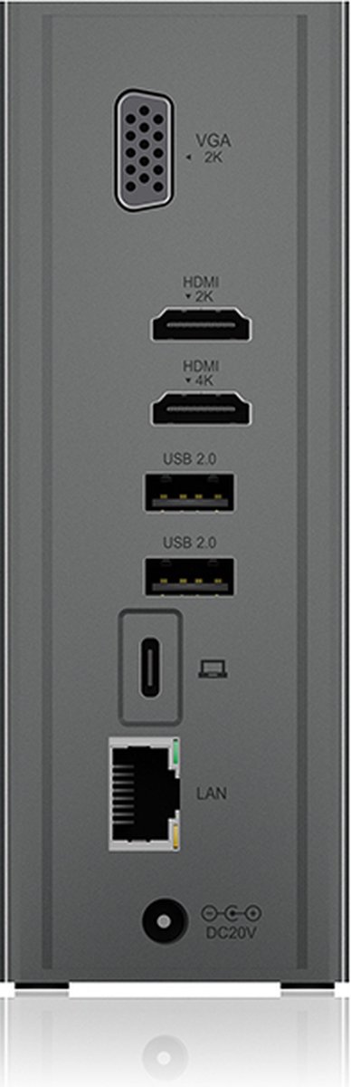 ICY BOX IB-DK2262AC USB-C Dockingstation Universeel