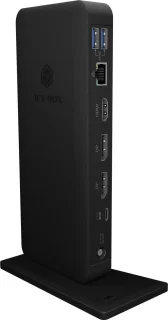 ICY BOX IB-DK2405-C USB 3.2 Gen 1 Type-C Dockingstation Zwart