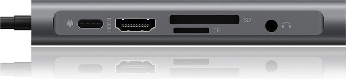 ICY BOX IB-DK4040-CPD USB-C Dockingstation grijs