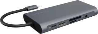 ICY BOX IB-DK4040-CPD USB-C Dockingstation grijs