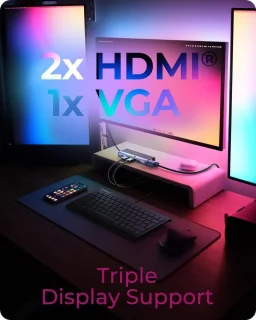 ICY BOX IB-DK4062-CPD USB-C kabel antraciet