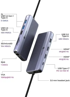 ICY BOX IB-DK4062-CPD USB-C kabel antraciet
