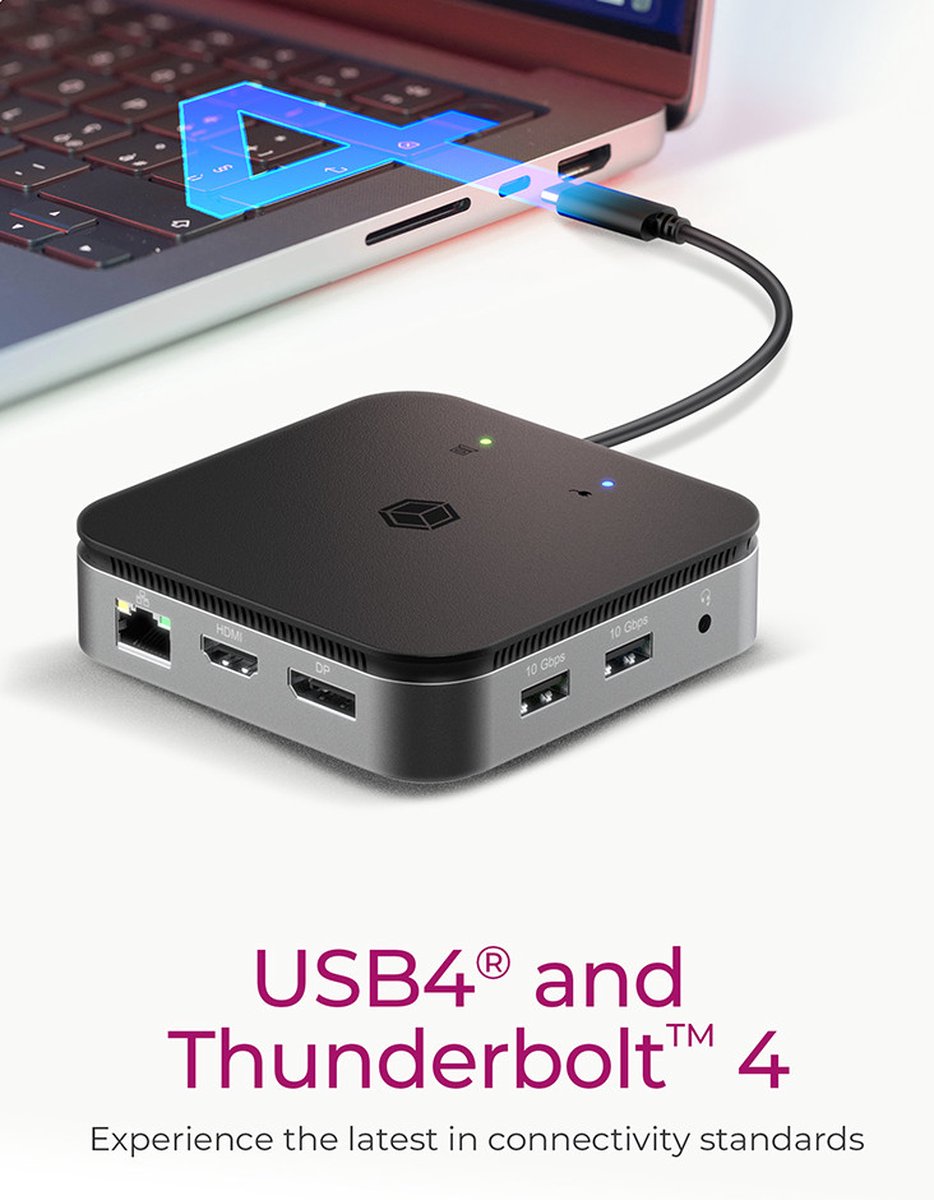 ICY BOX IB-DK408-C41 USB4 universeel dockingstation