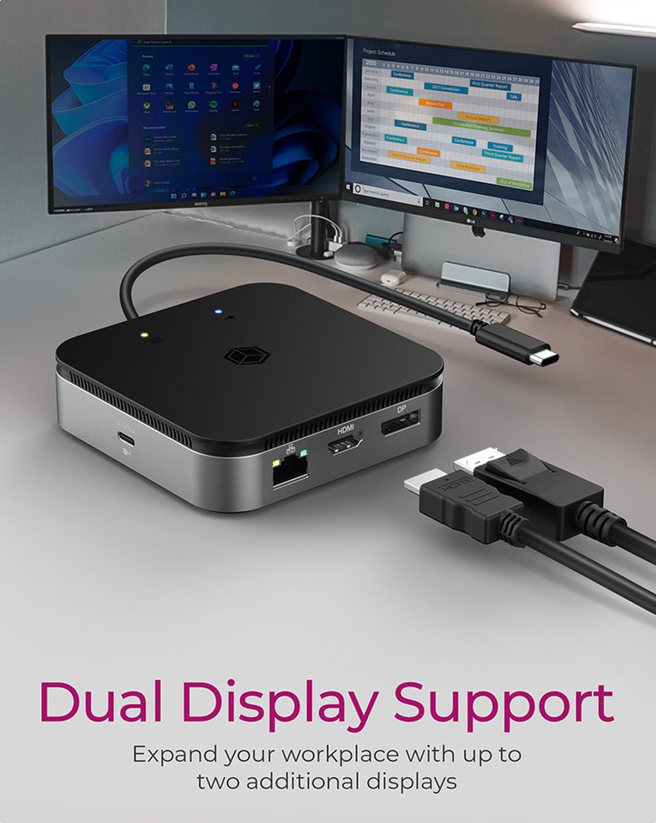 ICY BOX IB-DK408-C41 USB4 universeel dockingstation