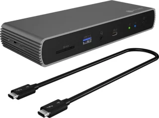 ICY BOX IB-DK8801-TB4 Thunderbolt 4 Dock Antraciet/Zwart