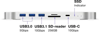 iMounts Mac Mini Docking Station Pro HDMI Zilver