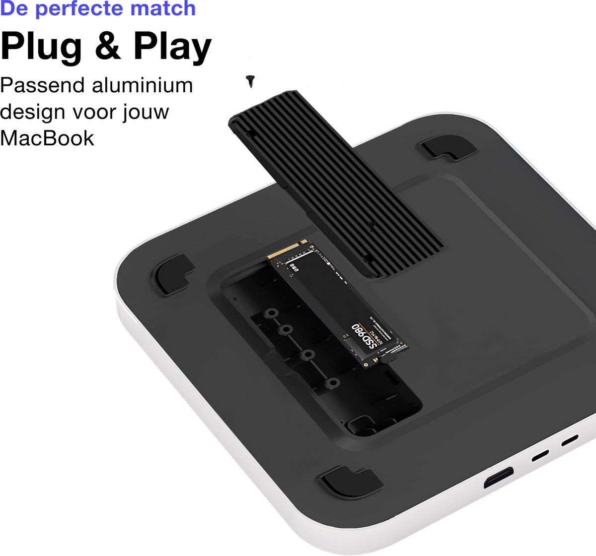iMounts Mac Mini Docking Station Pro HDMI Zilver