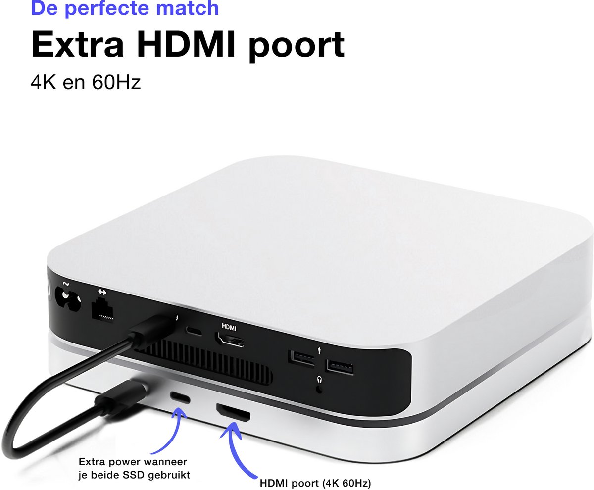 iMounts Mac Mini Docking Station Pro HDMI Zilver