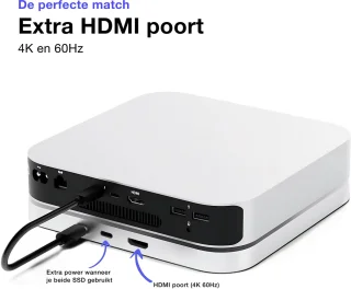 iMounts Mac Mini Docking Station Pro HDMI Zilver