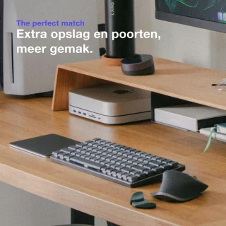 iMounts Mac Mini Hub USB-C Silver M1 M2