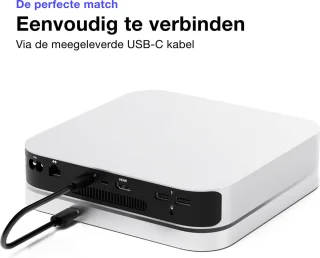 iMounts Mac Mini Hub USB-C Silver M1 M2