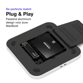 iMounts Mac Mini M1 M2 Docking Station Pro USB-C Hub Zilver