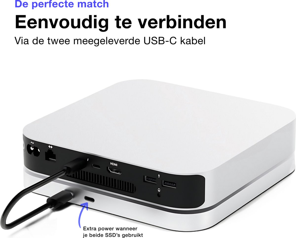 iMounts Mac Mini M1 M2 Docking Station Pro USB-C Hub Zilver