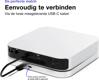 iMounts Mac Mini M1 M2 Docking Station Pro USB-C Hub Zilver