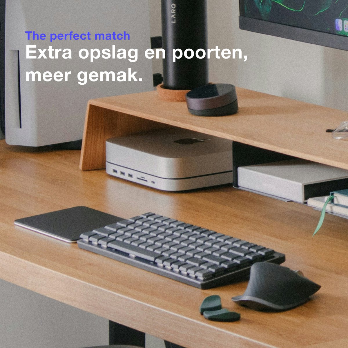 iMounts Mac Mini M1 M2 Docking Station Pro USB-C Hub Zilver