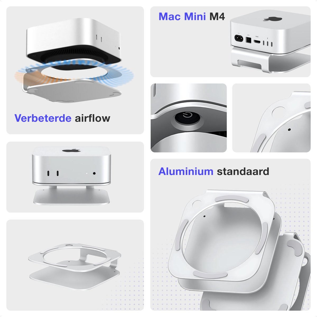 iMounts Mac Mini M4 Aluminium Standaard 2024/2025