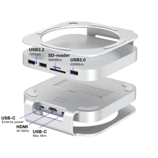 iMounts Mac Mini M4 Docking Station SSD M.2 NVMe