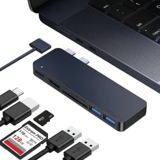 iMounts MacBook Air usb-c hub docking station - Midnight Blue