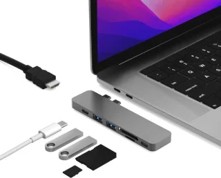iMounts USB-C-hub MacBook Air/Pro Space Gray