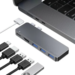 iMounts USB-C hub voor MacBook Air/Pro - Space Gray