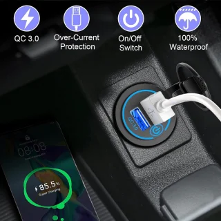 Wat vinden we goed aan de Inbouw dubbele QC3.0 USB autolader