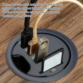 Inbouw USB Hub - Bureau Doorvoerstation