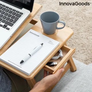 InnovaGoods Lapwood Bijzettafel