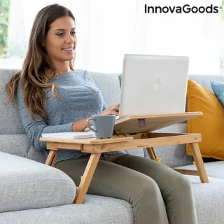 InnovaGoods Lapwood Bijzettafel