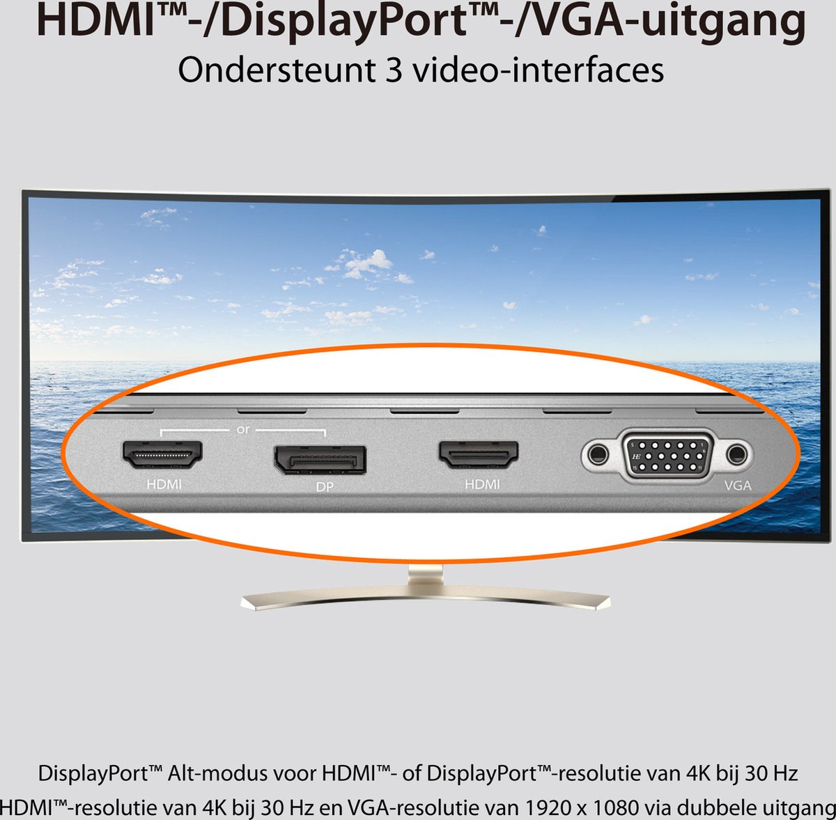 j5create JCD543-N USB-C Drievoudige Display Docking Station