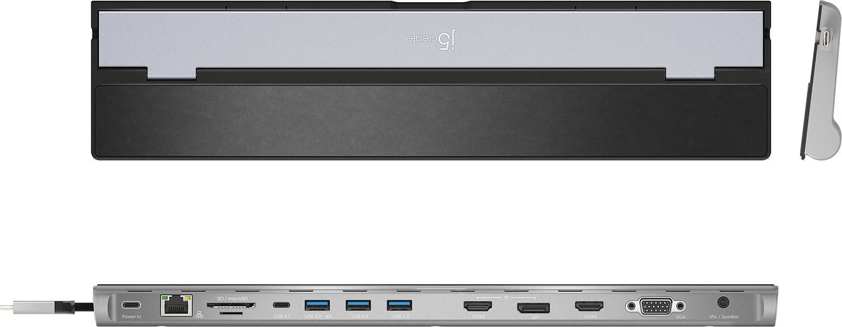 j5create JCD543-N USB-C Drievoudige Display Docking Station