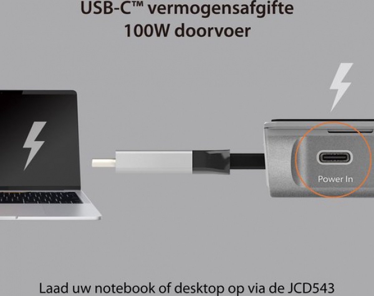 j5create JCD543-N USB-C Drievoudige Display Docking Station