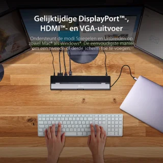 j5create JCD543-N USB-C Drievoudige Display Docking Station