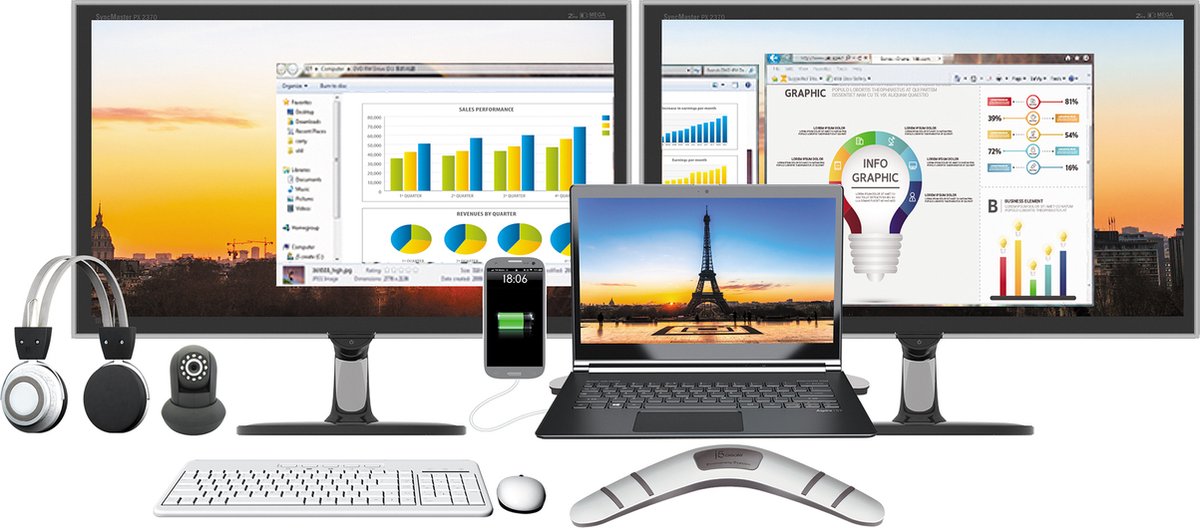 j5create JUD481-N USB 3.0 Boomerang Station