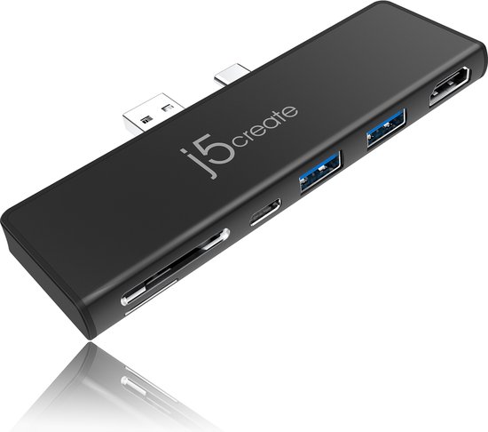 j5create Ultradrive Minidock JCD324B-N voor Surface Pro 7