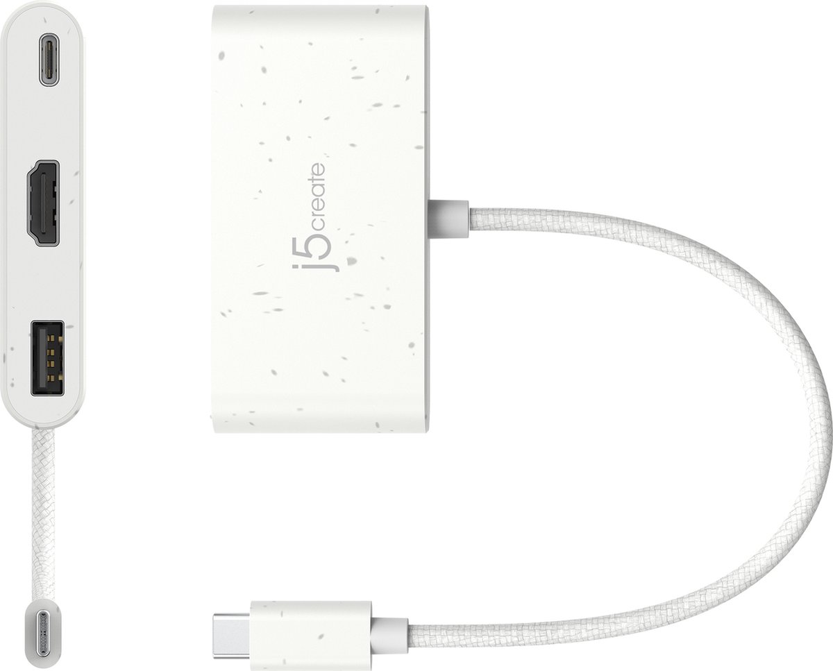 j5create USB-C naar HDMI & USB-A adapter met stroomvoorziening