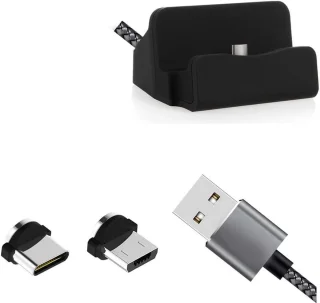 K-S-Trade dockingstation voor Energizer Ultimate U505S met usb type-c en micro-usb