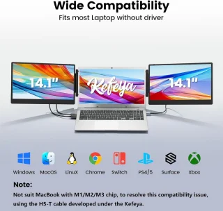 KEFEYA 14,1 inch draagbare monitor