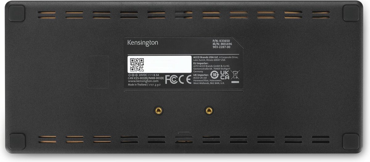 Kensington Docking Station 100W USB-C & USB-A Dual 4K HDMI Zwart
