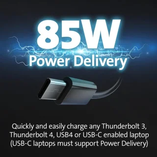 Kensington SD4839P USB-C Triple Video Docking Station 85W