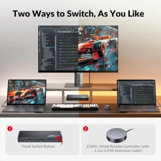 KVM Dockingstation voor 2 laptops