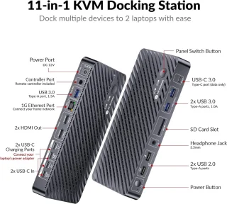 KVM Dockingstation voor 2 laptops