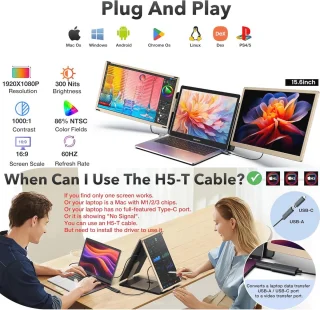 Kwumsy 15.6 inch Portable Monitor