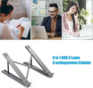 Laptop Docking Station Multiport Adapter Zilver
